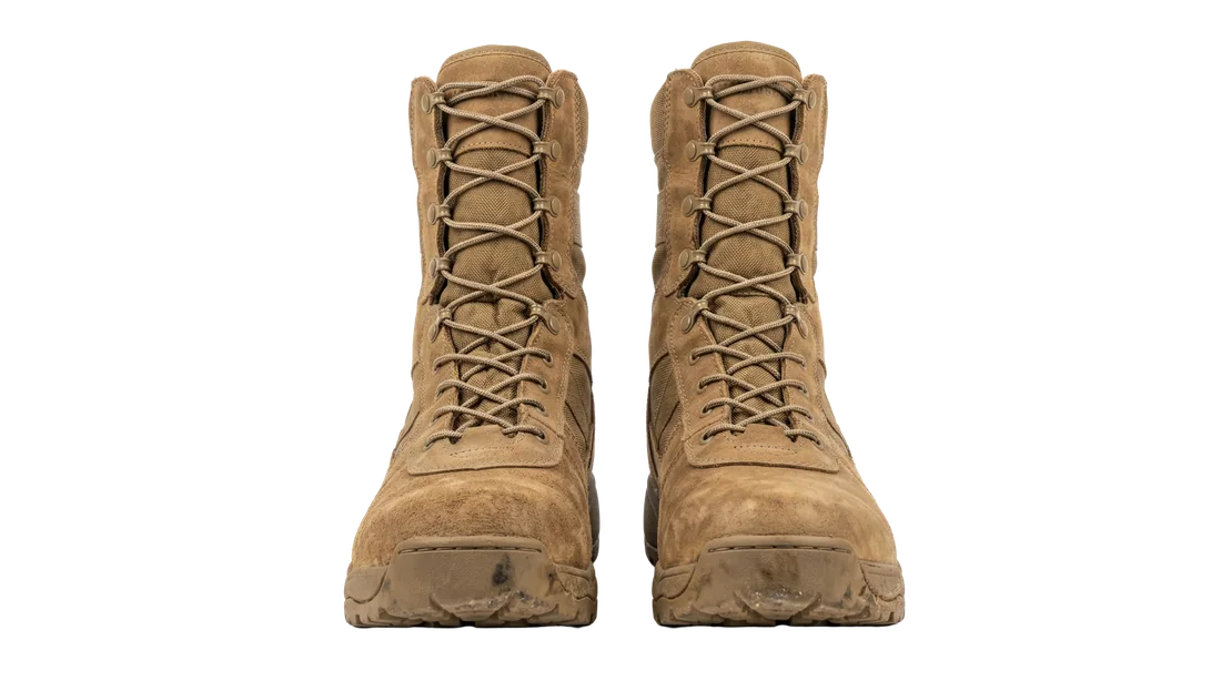 Tactical boots loadout item for The Mighty rolling military backpack capacity view